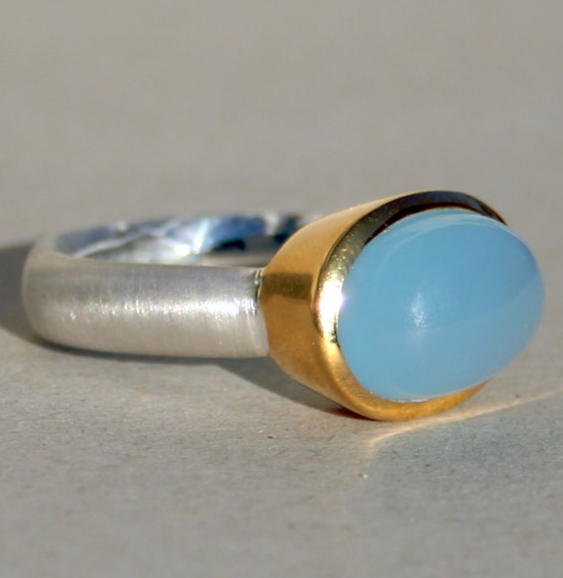 Ring Blauer Chalcedon Ringe Shop Hansen Schmuck