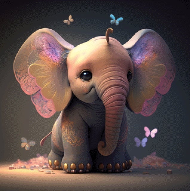 Cute Aiart Elephant Lizenzart By Cute Aiart Shop Pixelfee Ug