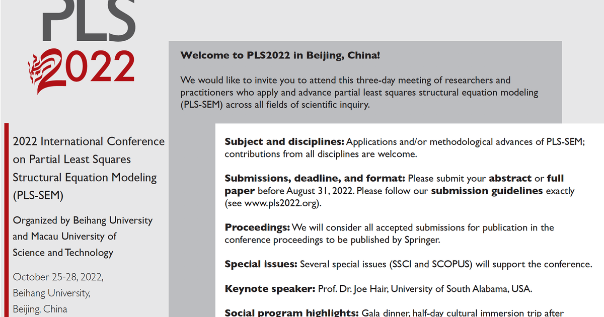 Call for papers Call for papers pls2022