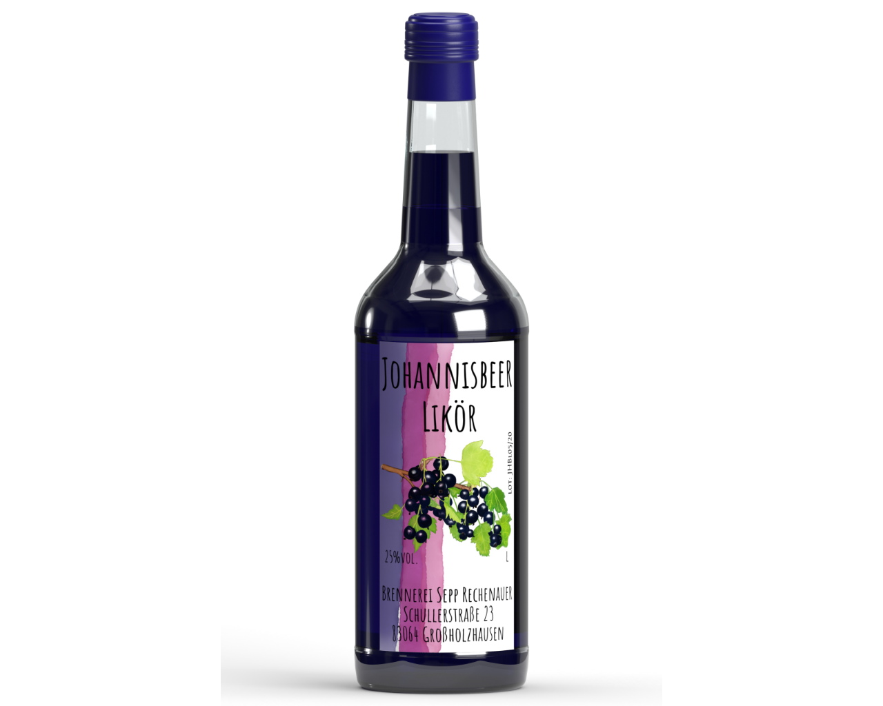 Johannisbeer Likör, 25% vol. 0,5l - Shop | VonHagen - Distillery