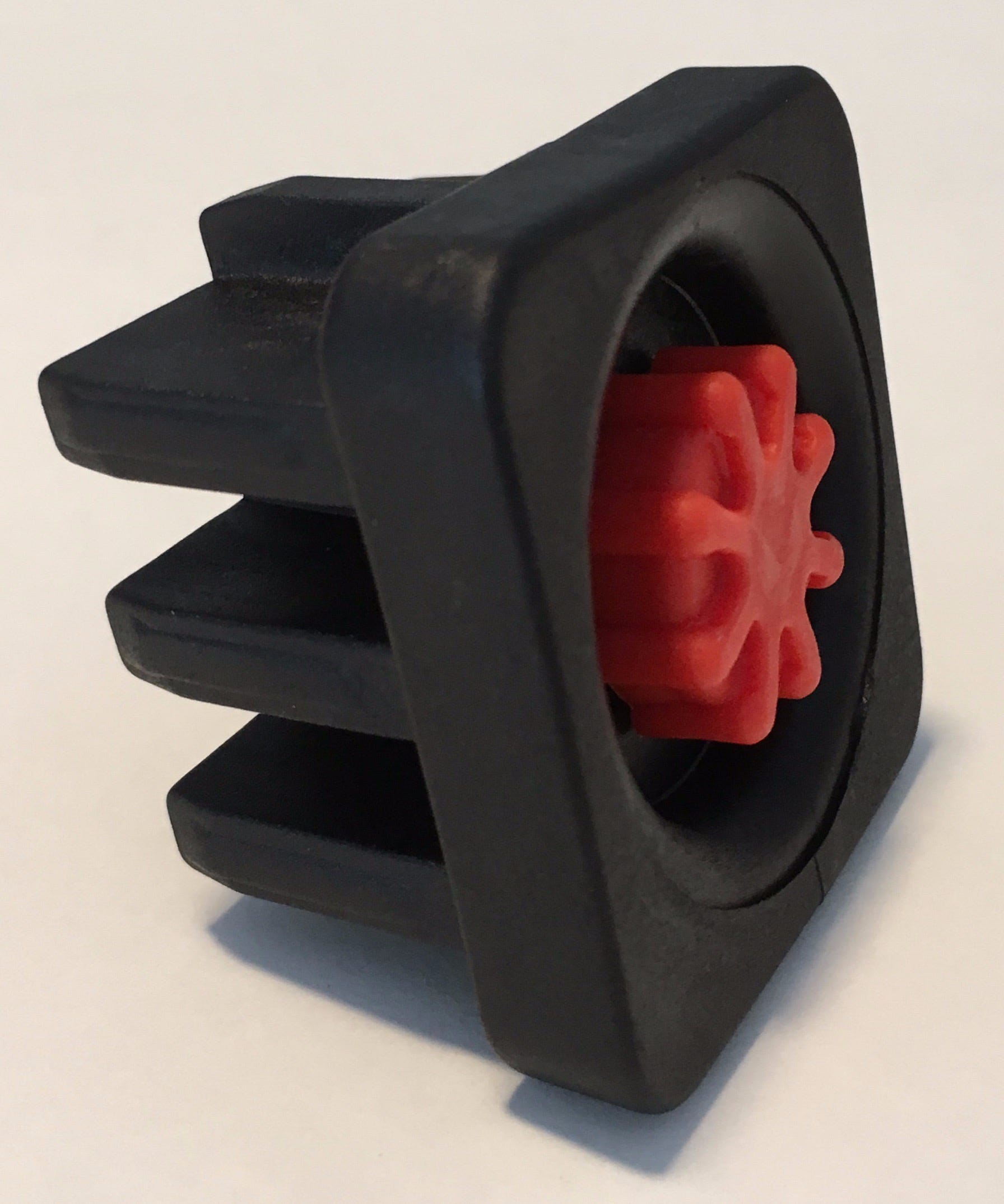Fußstopfen rechts 50x50mm schwarz mit Höhenverstellung (10 10 00 13