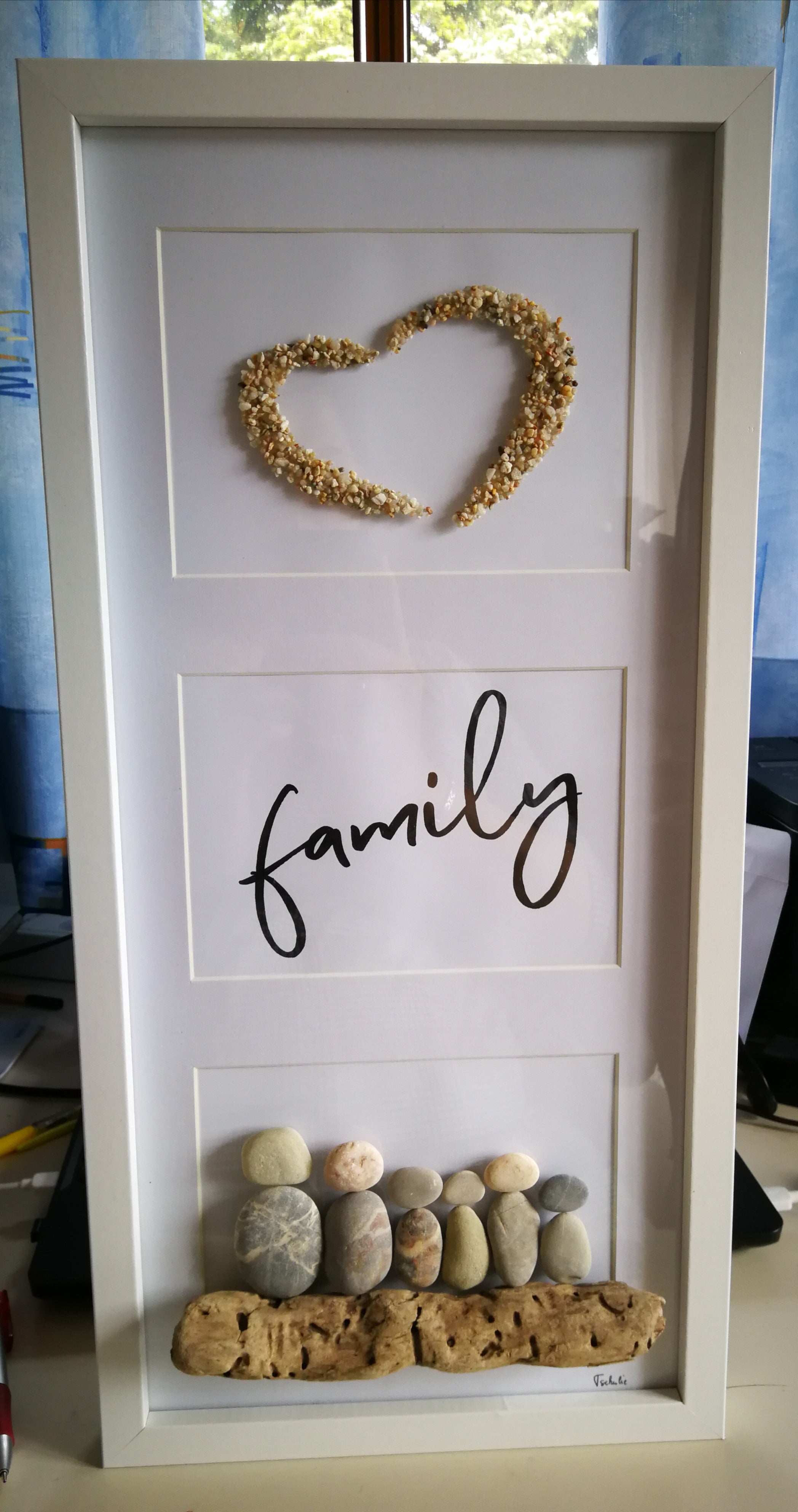 Steinbild Family 1 3er Rahmen Steinbilder Familie Shop Handmade