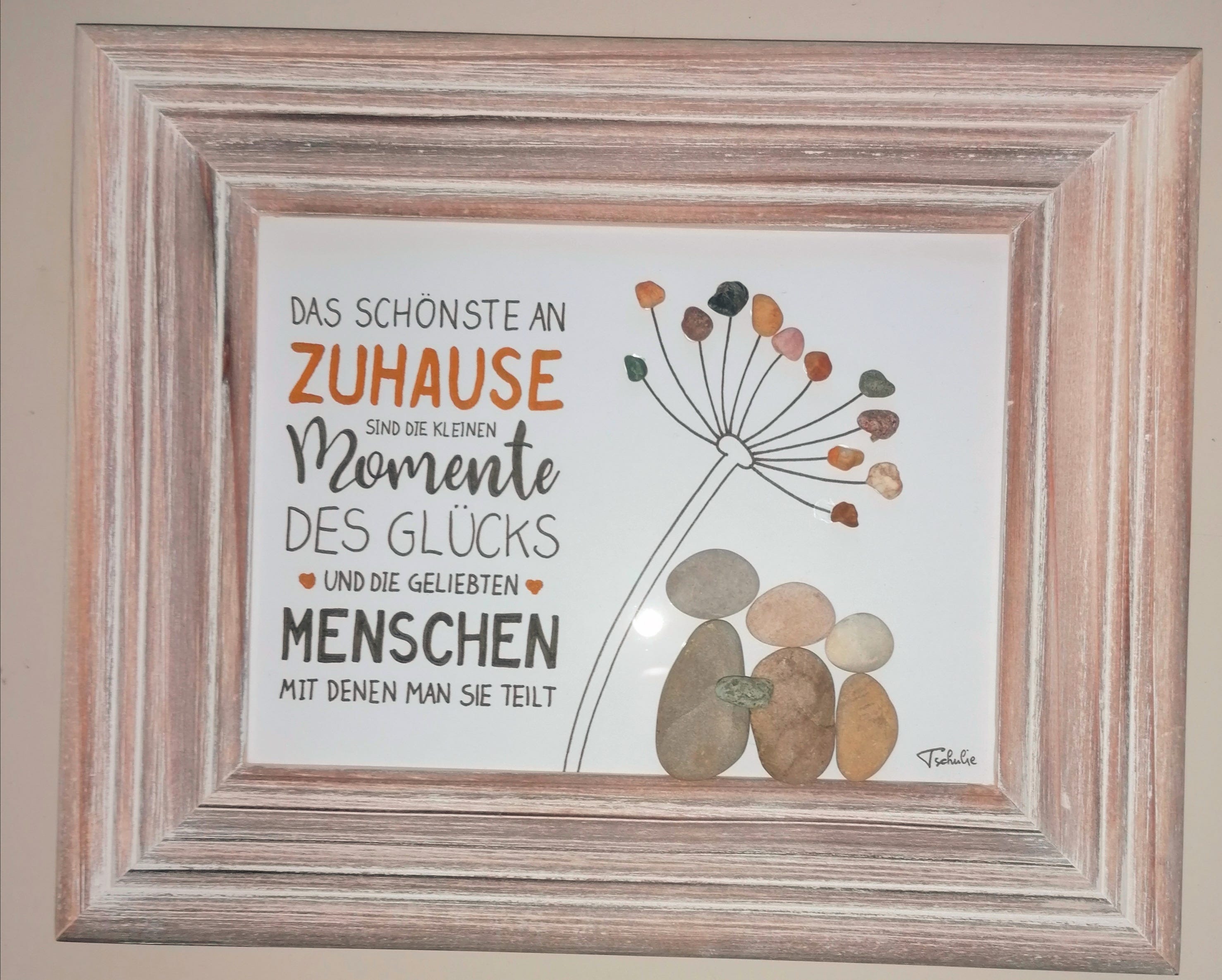 Steinbilder Familie Shop Handmade with Love by Tschulie