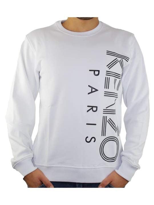 Felpa Kenzo bianca con logo laterale KENZO Negozio Semfashionboutique