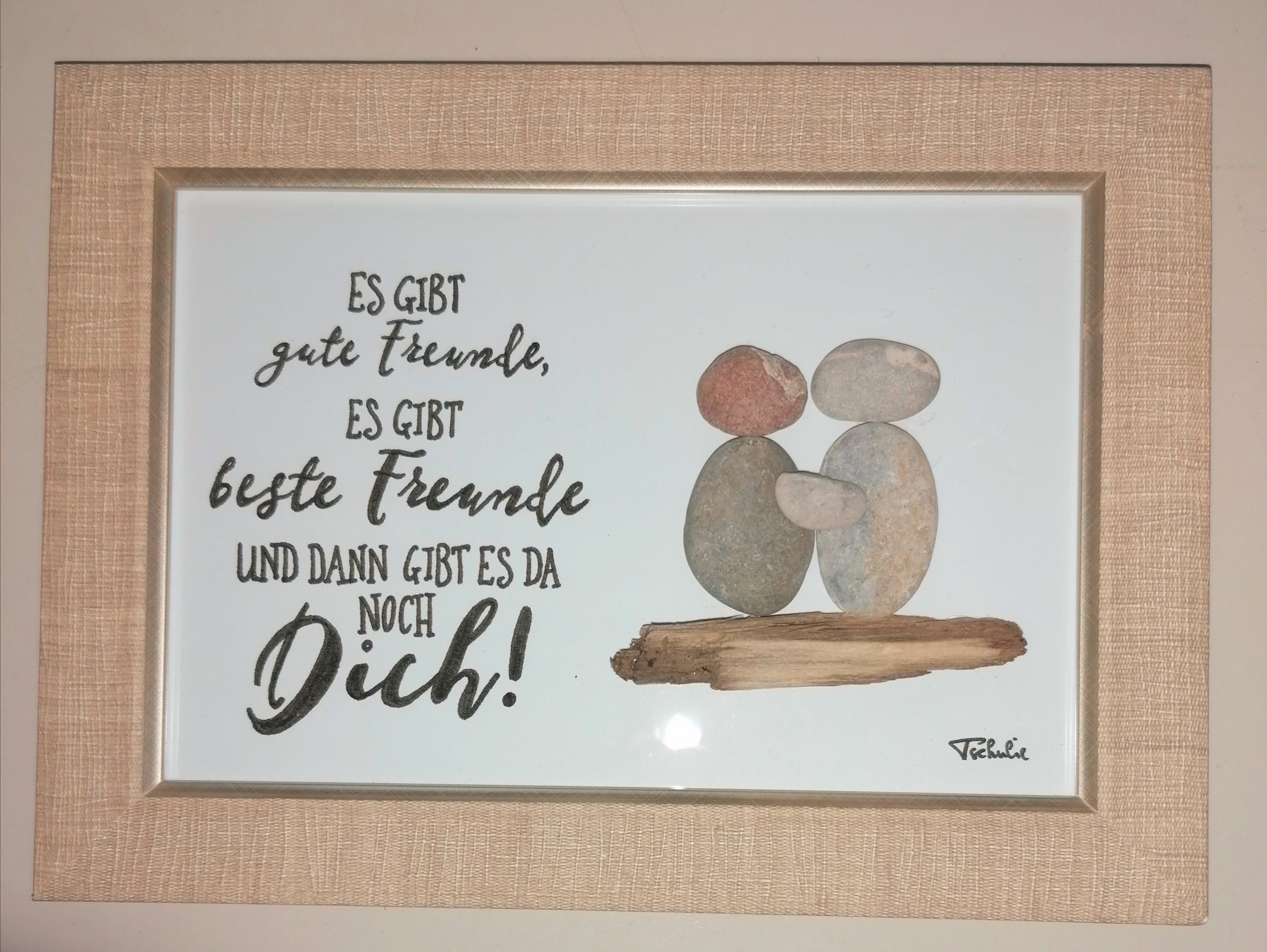 Steinbild Beste Freunde 4 - Steinbilder Freundschaft - Shop | Handmade ...