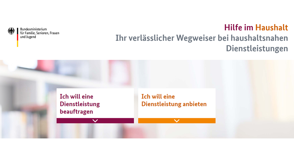 Haushaltsnahe Dienstleistungen - Versorgung & Gesundheit | Innovations ...