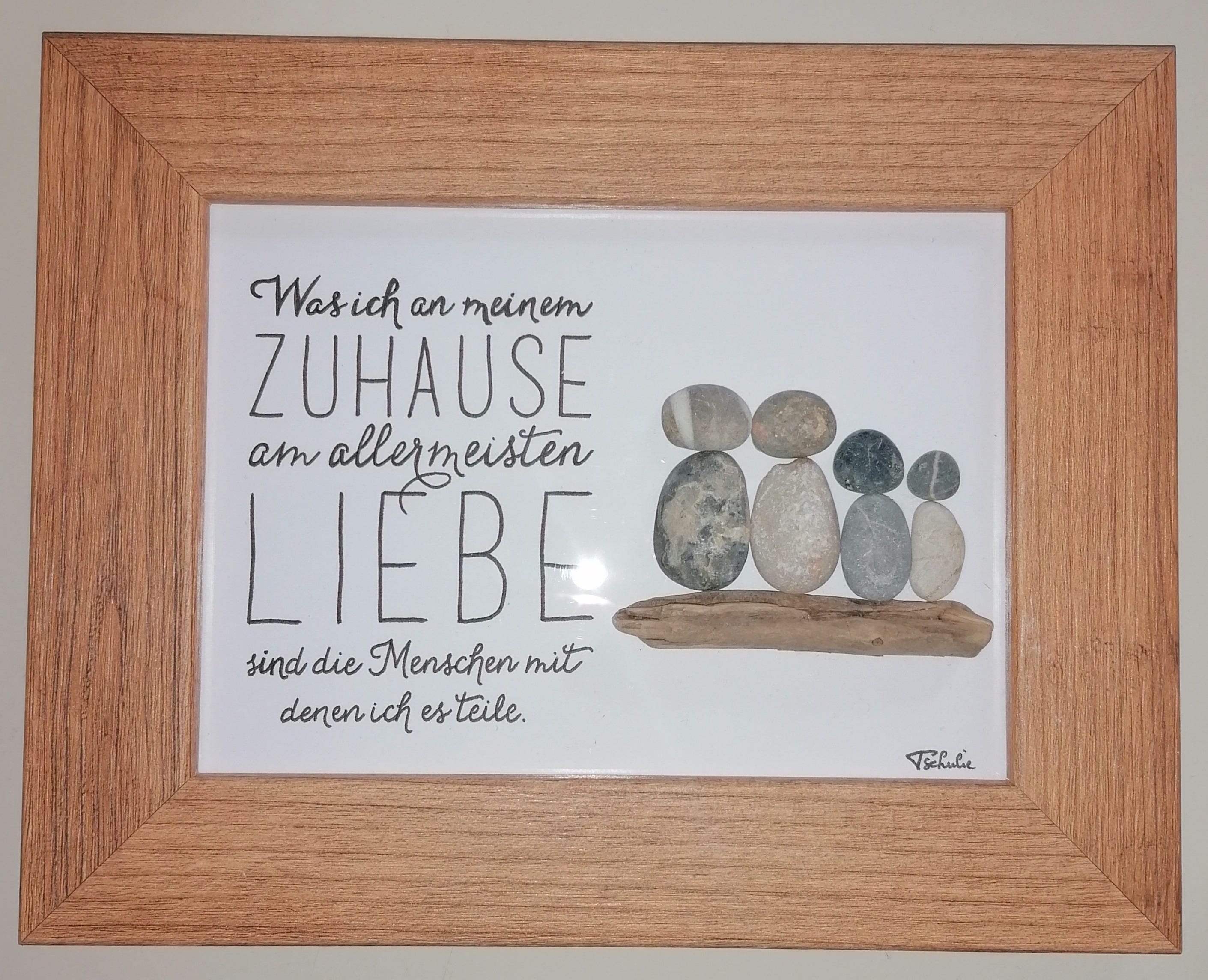 Steinbilder Familie Shop Handmade with Love by Tschulie