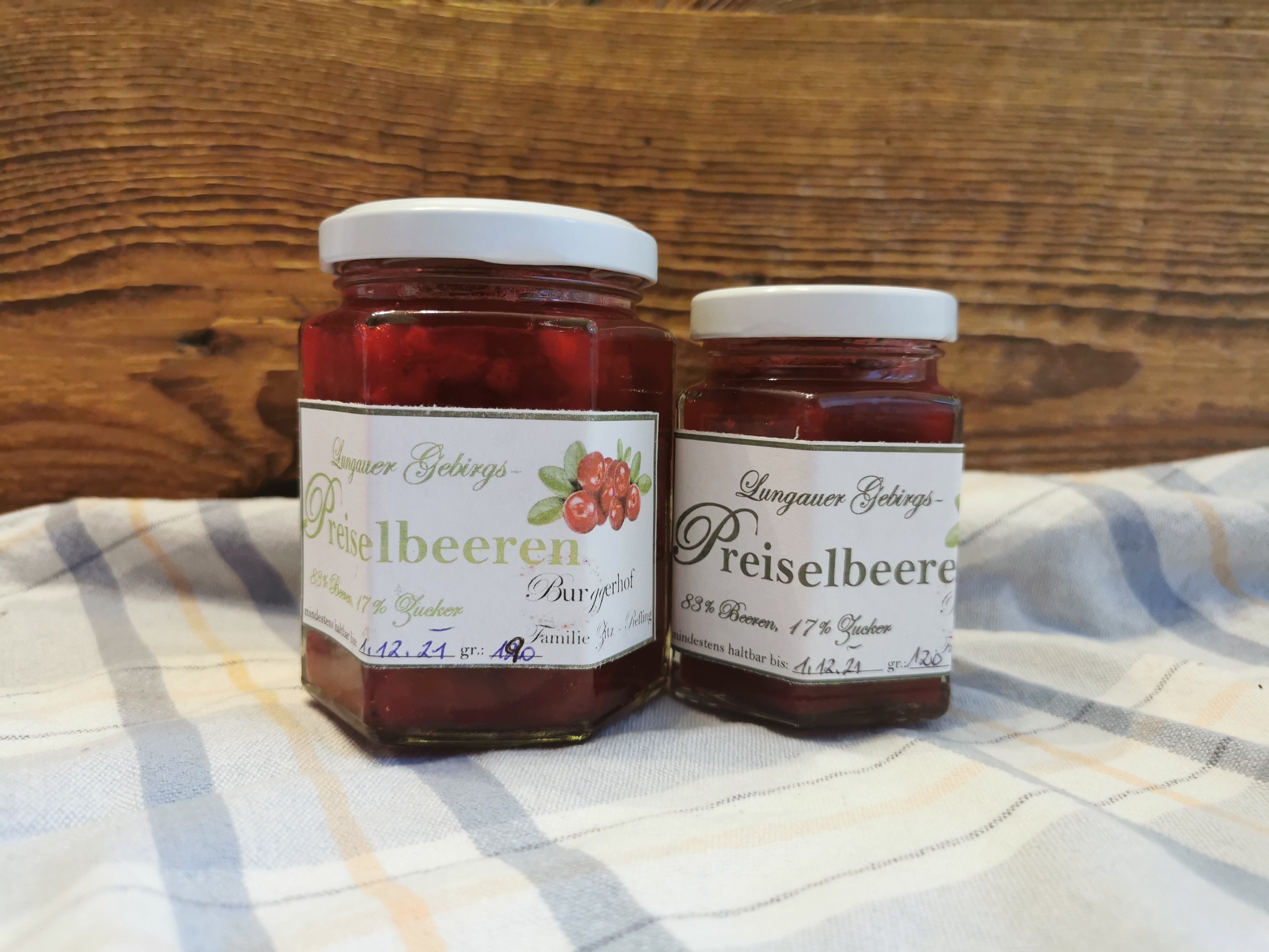 Preiselbeer Marmelade - Marmeladen &amp; Gelees - Shop | Burggerhof Familie ...