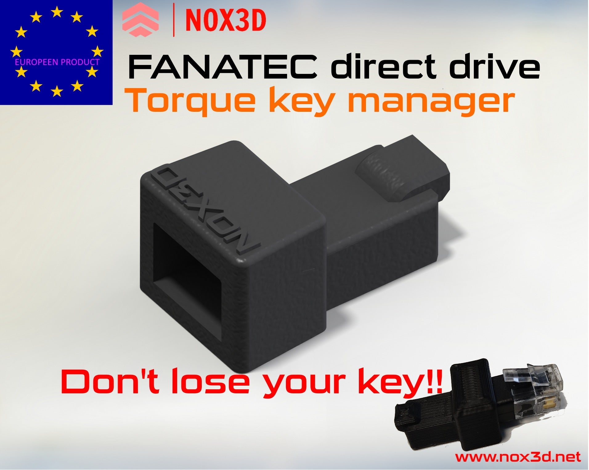 FANATEC direct drive DD1 DD2 base key torque manager support plug