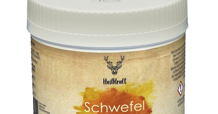 Anorganischer Schwefel - Sulphur 99,9% Ph. Eur - Nahrungsergänzung - Shop