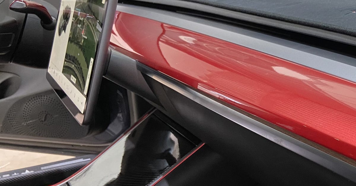 Grau Wildleder Frabic Trimmt Für Tesla Modell 3/Y innen Dekoration  Mid-Konsole/Dashboard/Armlehne/rücksitz