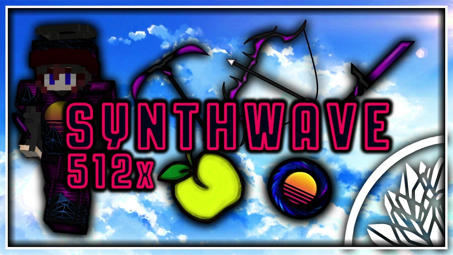 SynthWave ( Purple x512x ) TexturePack 1.7.10 / 1.8.9