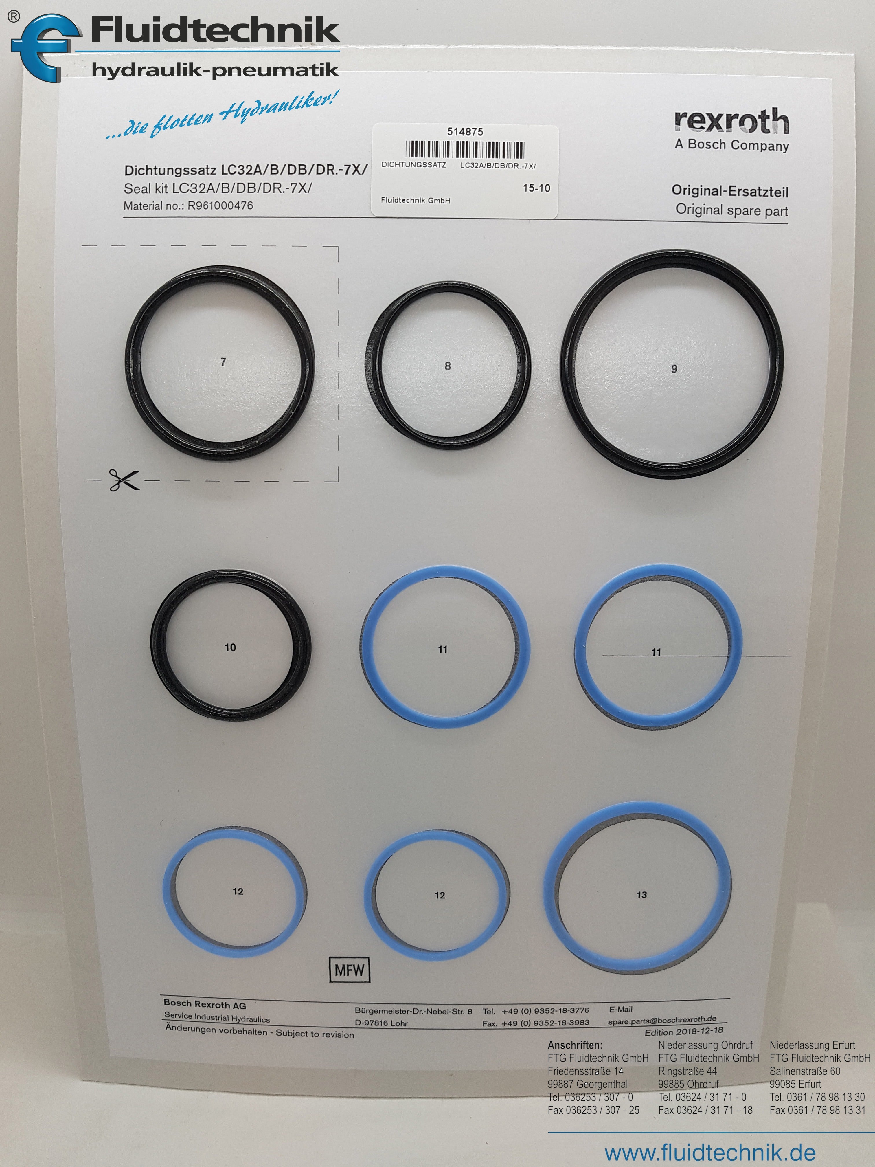 Rexroth Dichtungssatz LC32A/B/DB/DR.-7X/ - Dichtungssätze - Shop | FTG ...