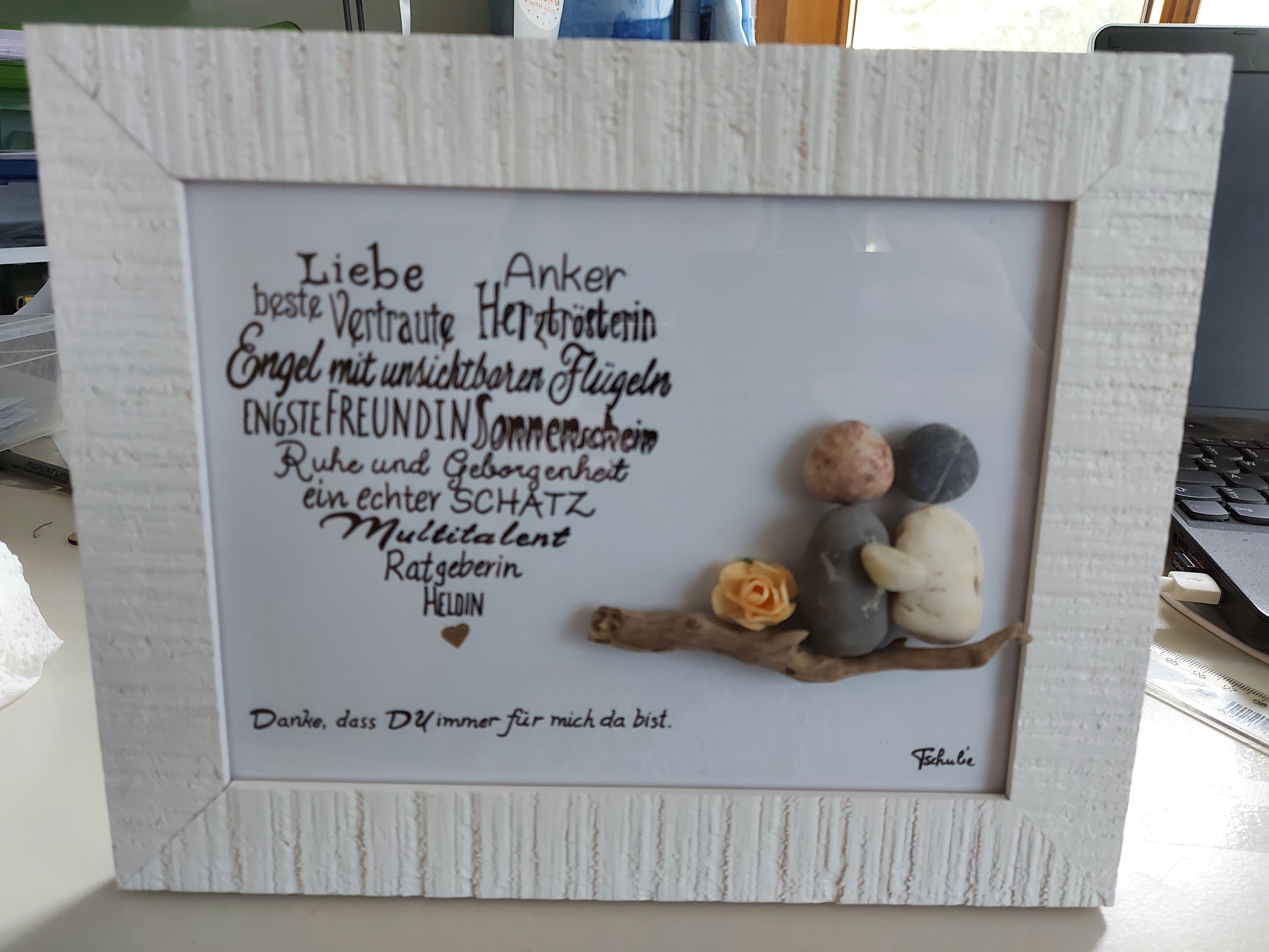 Steinbilder Freundschaft Shop Handmade with Love by Tschulie