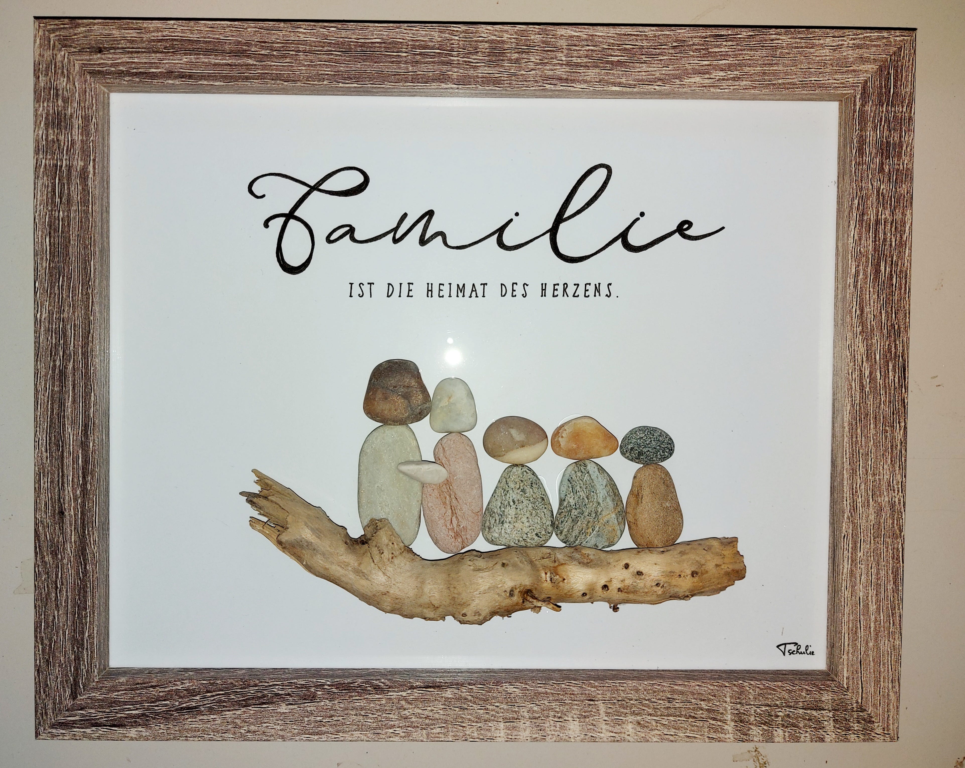 Steinbilder Familie Shop Handmade with Love by Tschulie