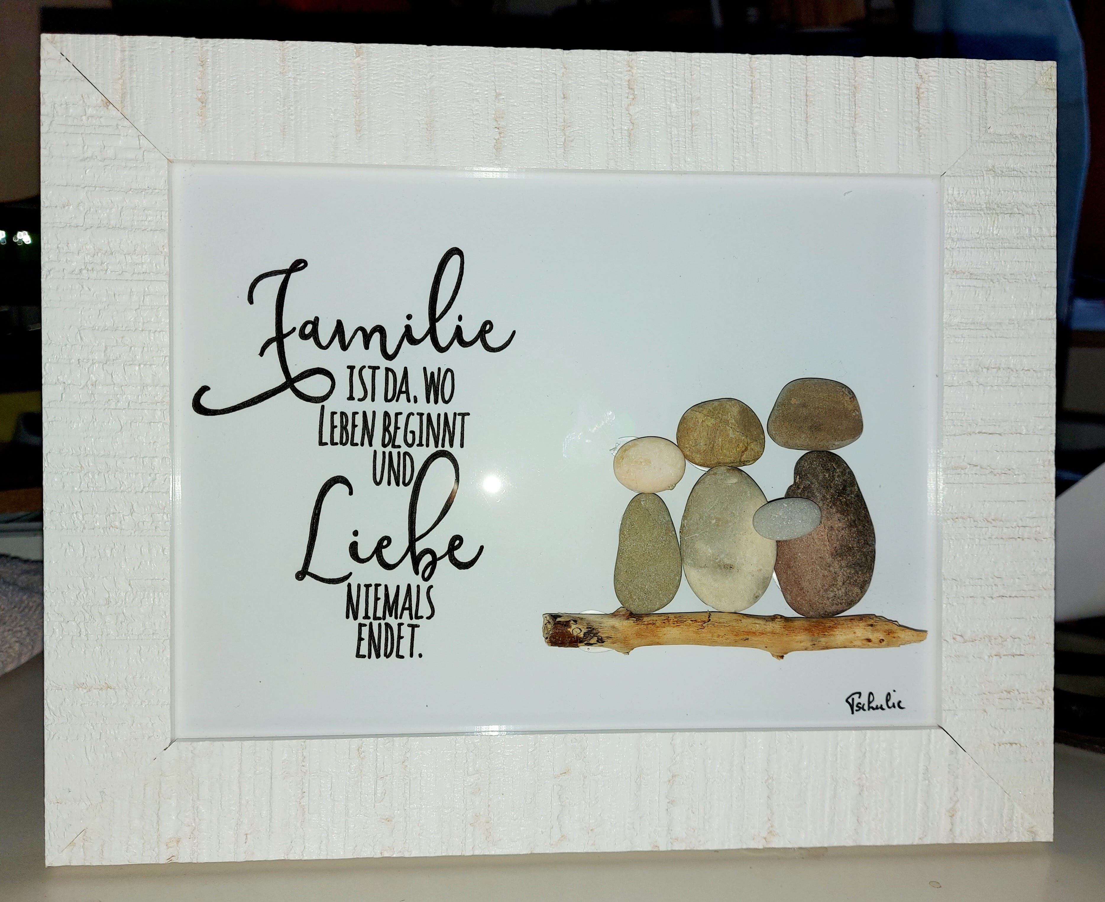 Steinbilder Familie Shop Handmade with Love by Tschulie