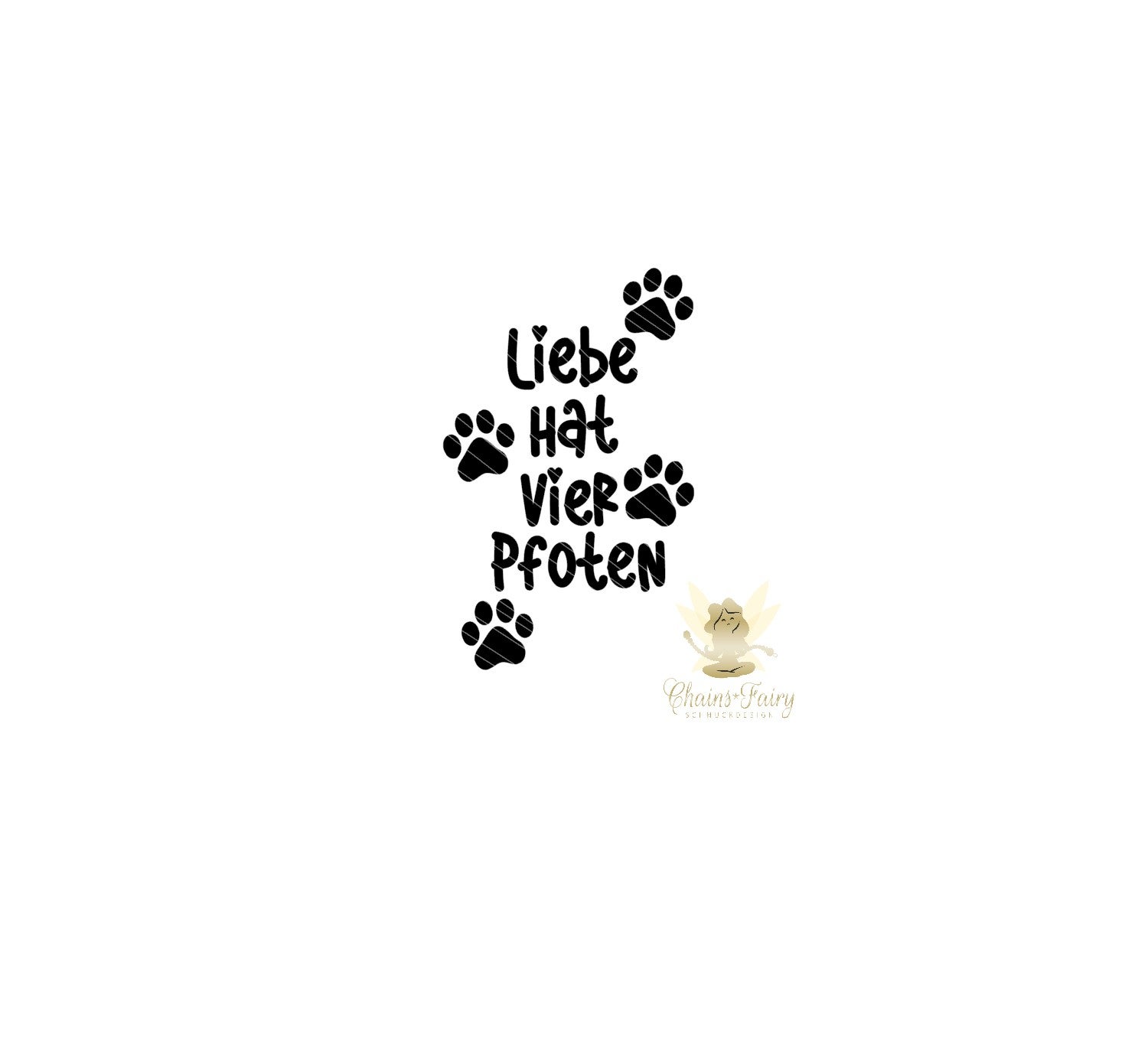 Aufkleber Liebe hat vier Pfoten Aufkleber Shop Chains Fairy