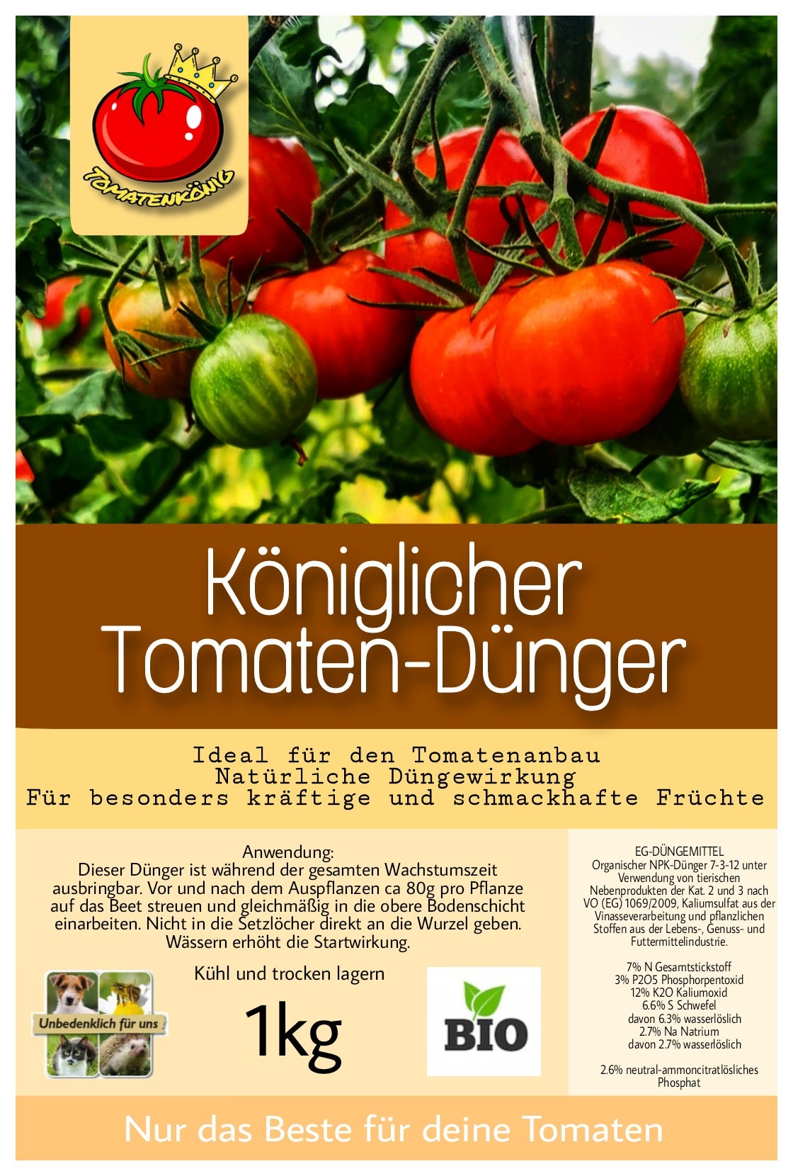 Tomatendünger Düngemittel Shop Tomatenkönig Tomatensamen und