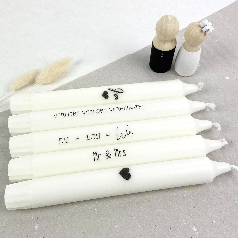 Kerzen zur Hochzeit Hochzeit Shop Zauberstündchen