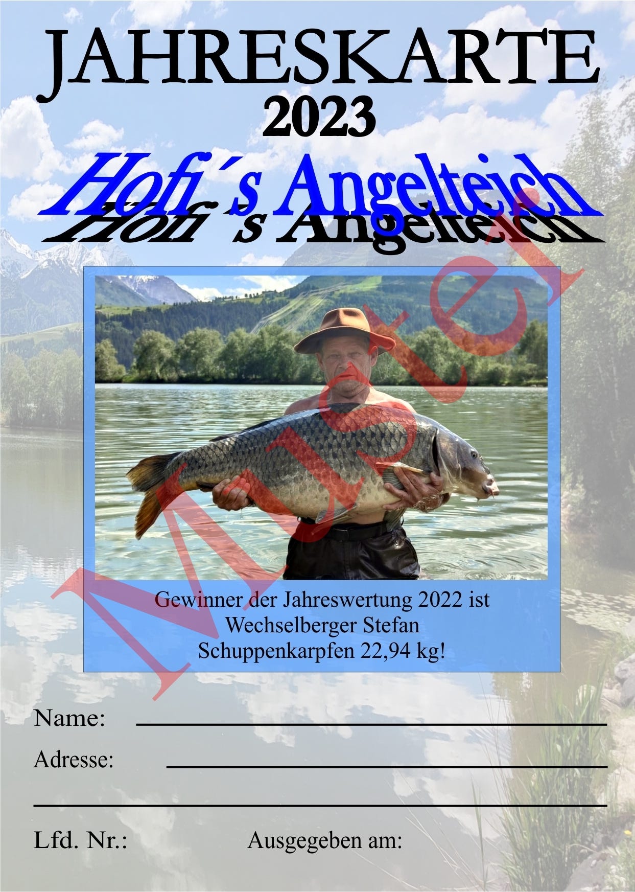 Fischerkarten Hofis Angelteich