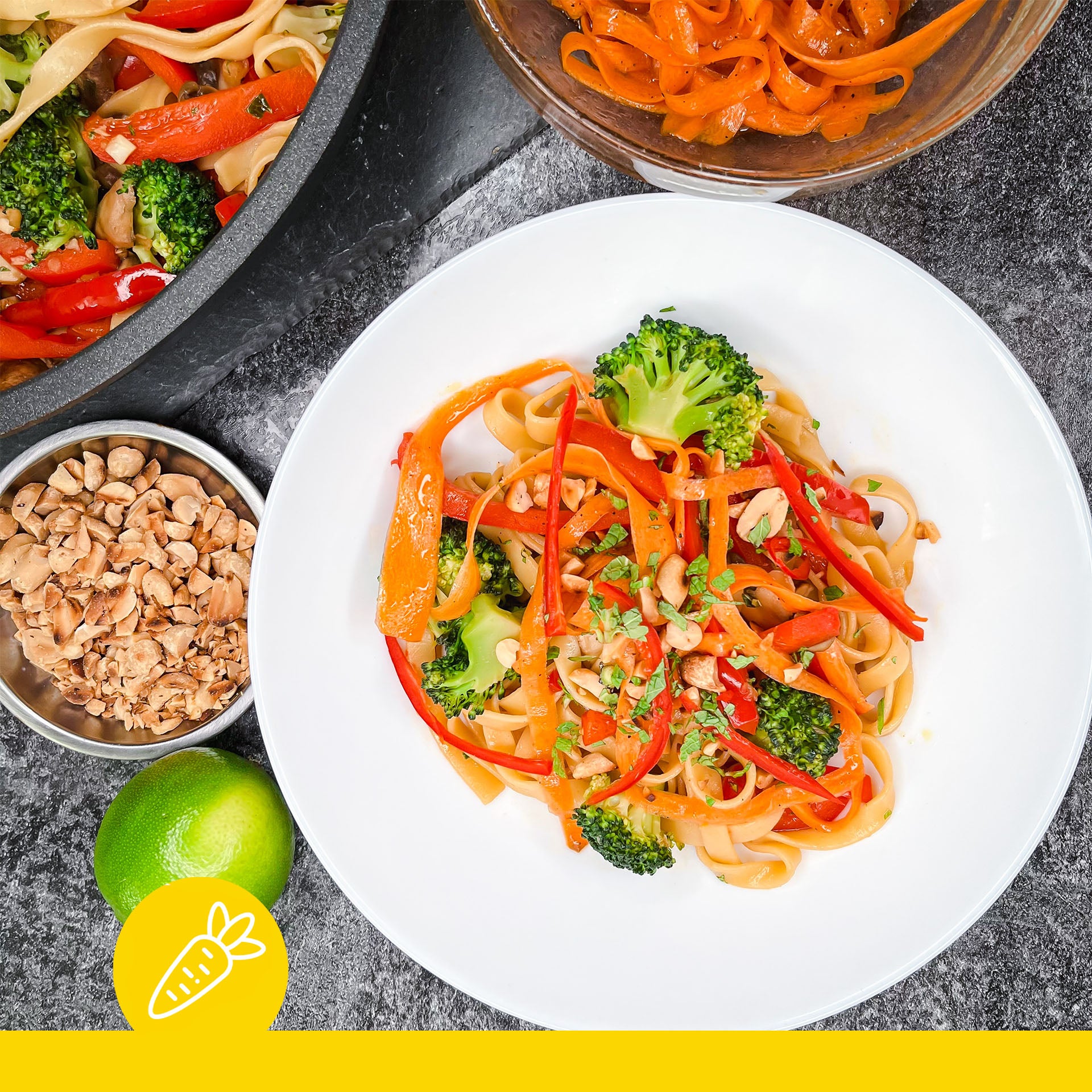 Thai Nudelsalat - Veggie | Cooks-Report.de