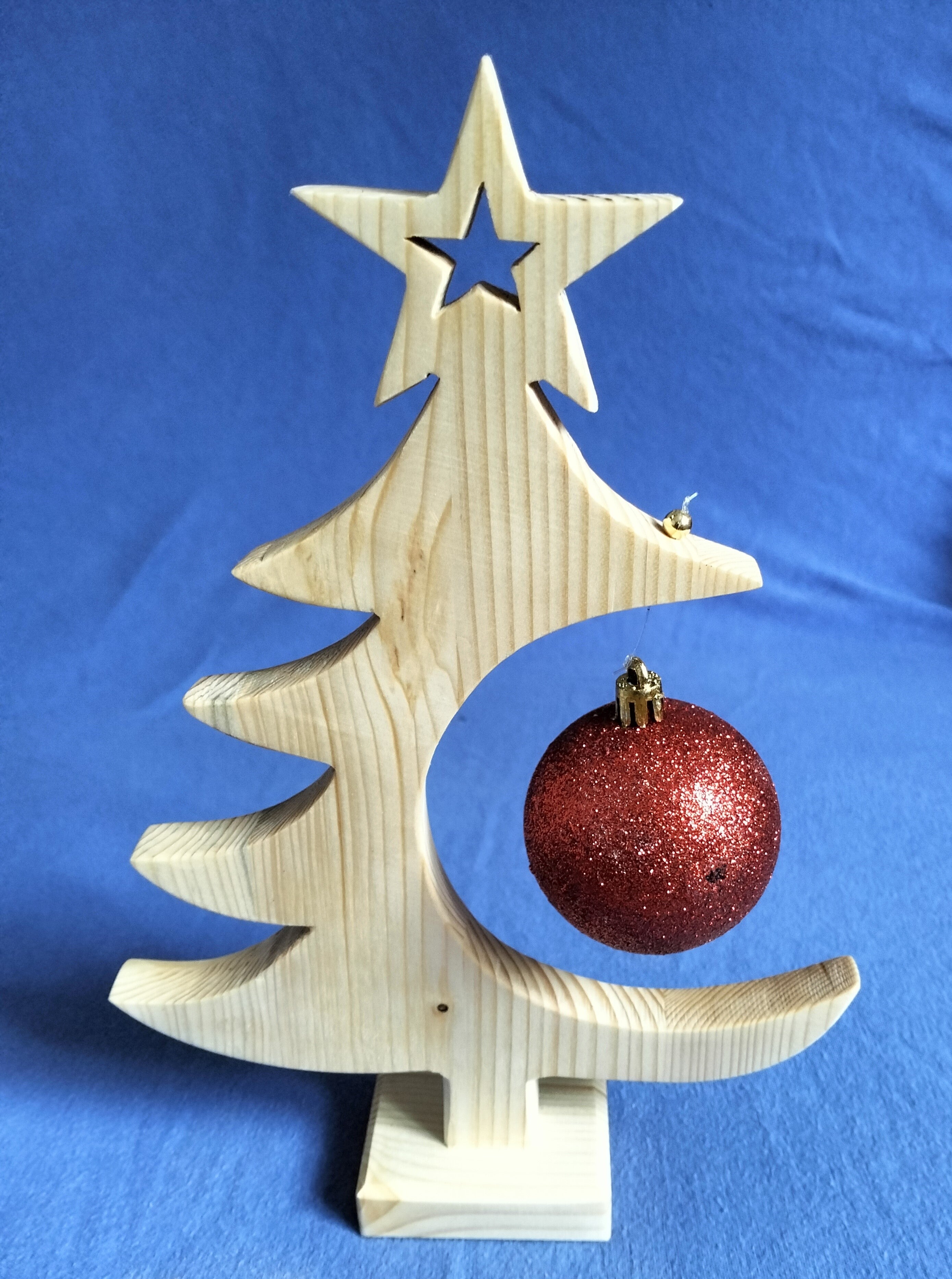 Tannenbaum mit 1 - 2 Kugeln - Weihnachten - Shop | Holzselfmade