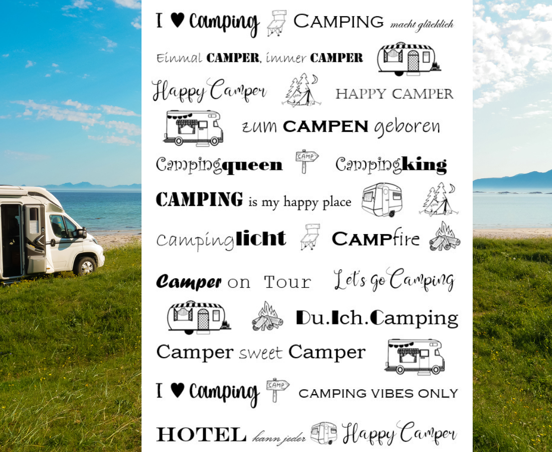 Camping (S006) Sprüche Shop KreativseinDesign