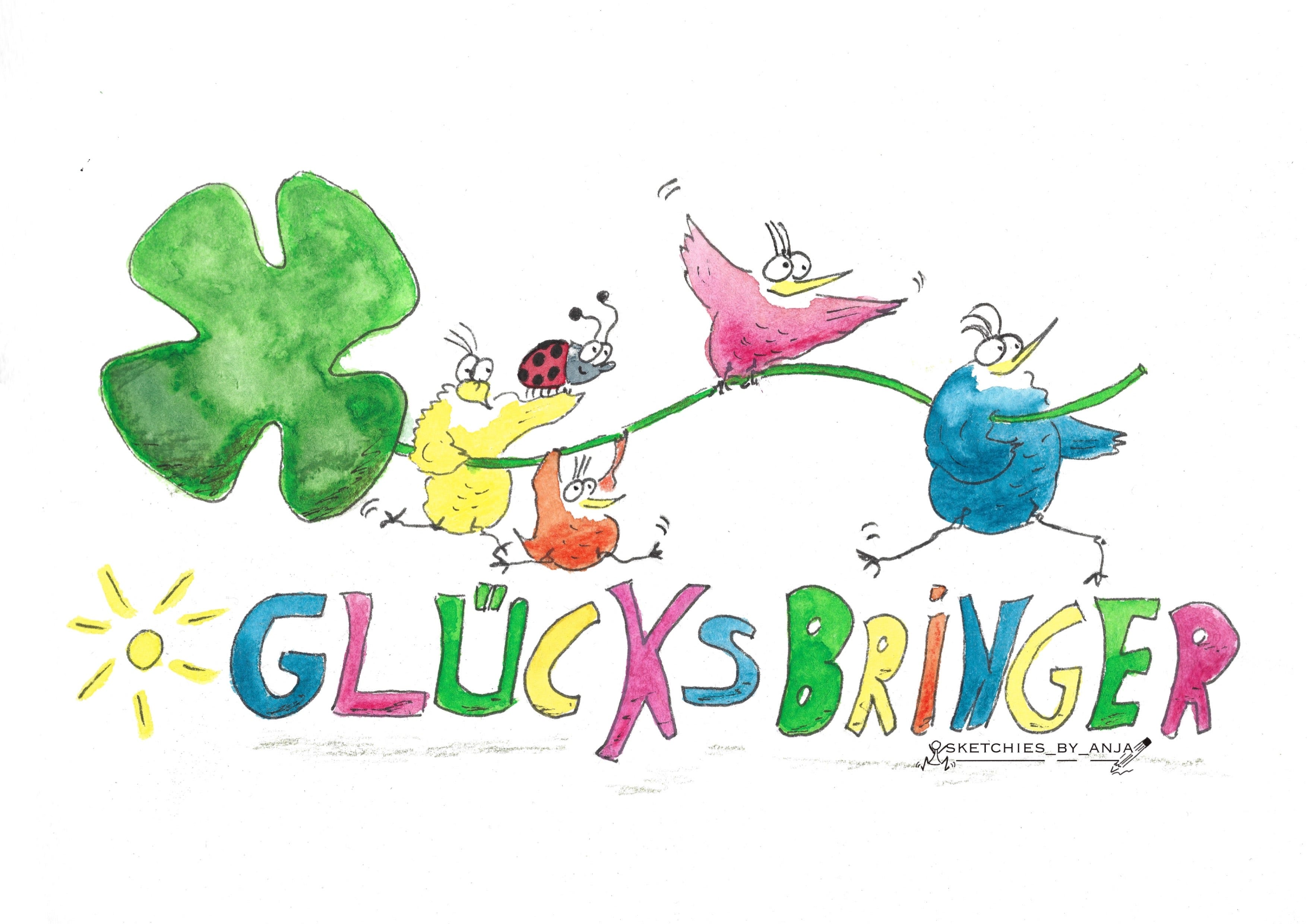 Glücksbringer - Karten Vogelbande - Shop | Sketchiesbyanja