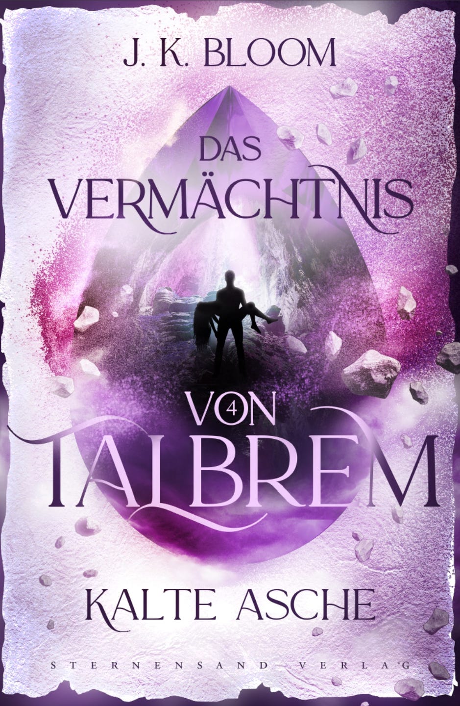 Bücherblog. Rezension. Buchcover. Das Vermächtnis von Talbrem - Kalte Asche (Band 4) von J. K. Bloom. Urban Fantasy. Sternensand Verlag.