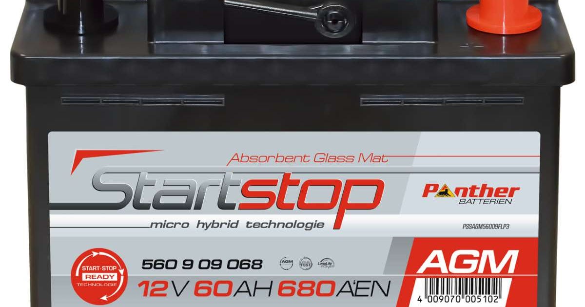 Panther Start-Stop AGM 12V 60Ah - Panther Start-Stop AGM - Shop / Produkte
