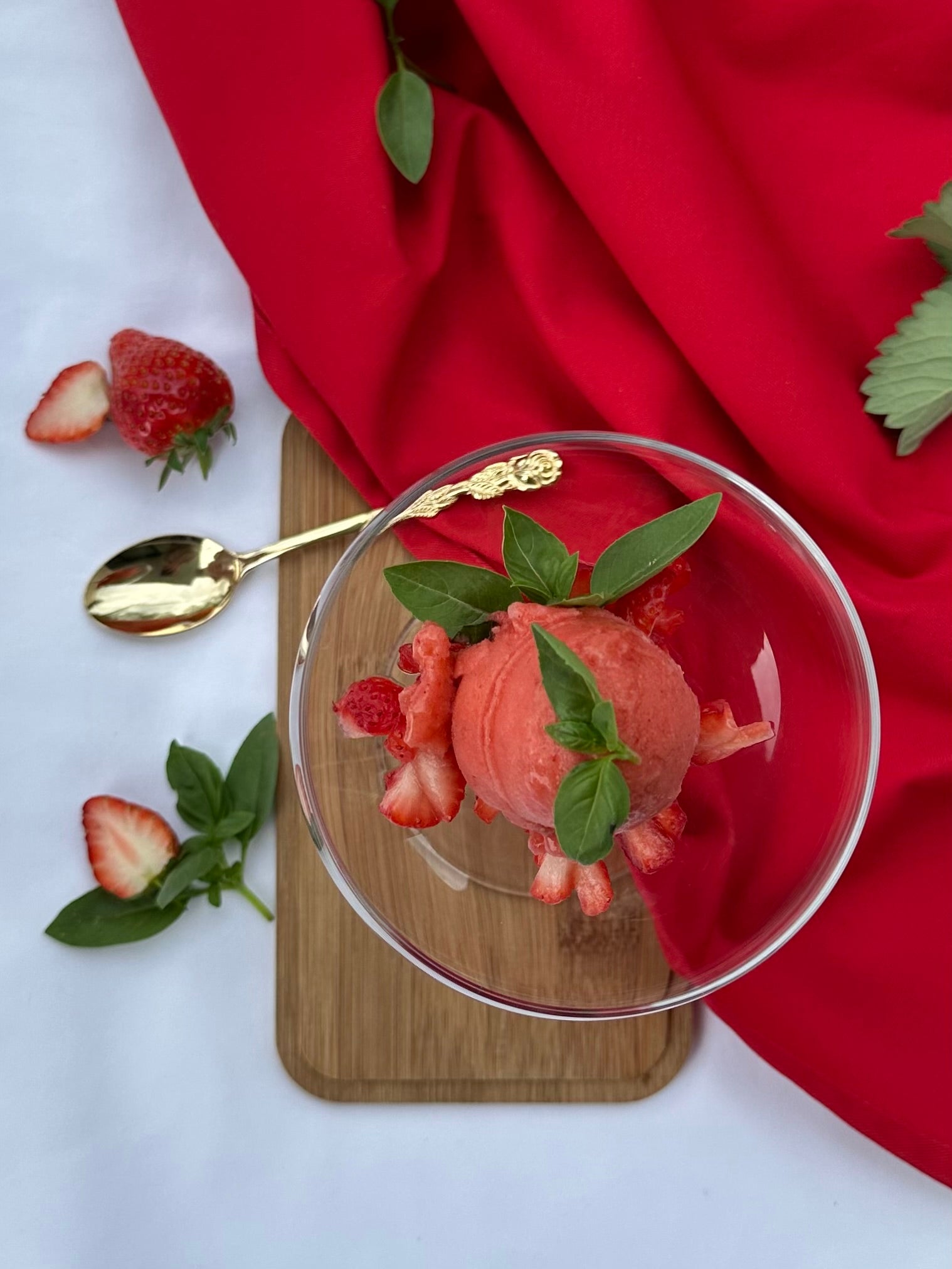 Erdbeer-Basilikum Sorbet - E - Rezepte | Nascherei Graz