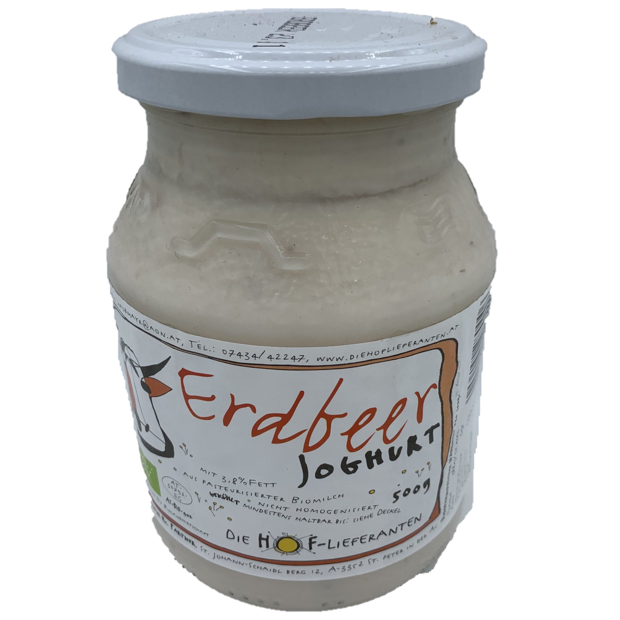 Bio Erdbeer Jogurt von der Kuh - 500 g - Milchprodukte - Bauern ...