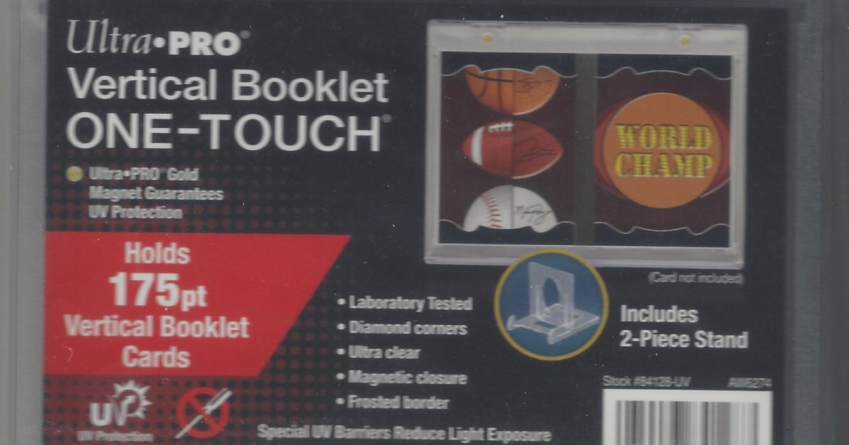 ULTRA PRO BOOKLET CARD MAGNETIC HOLDER Vertical 185MM - UV ONE TOUCH